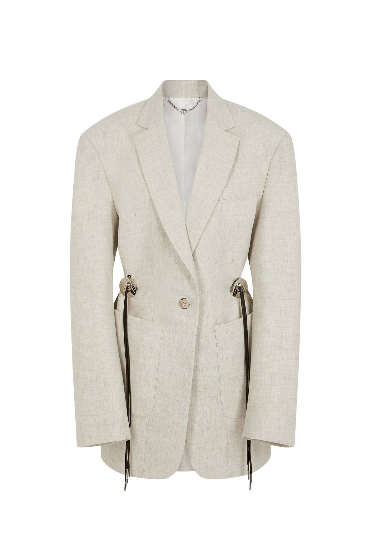 Veste de tailleur ceinturé - Mix Grey