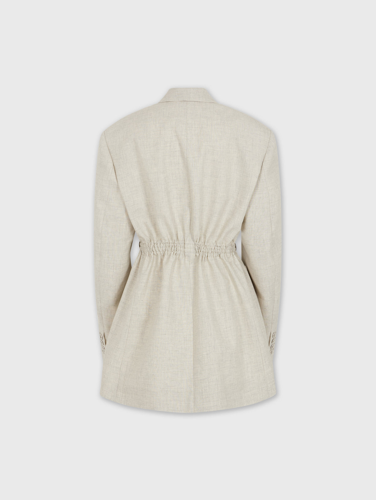 BEIGE BLAZER IN MOTTLED WOOL