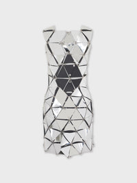 SILVER SHORT DRESS IN ASSEMBLY