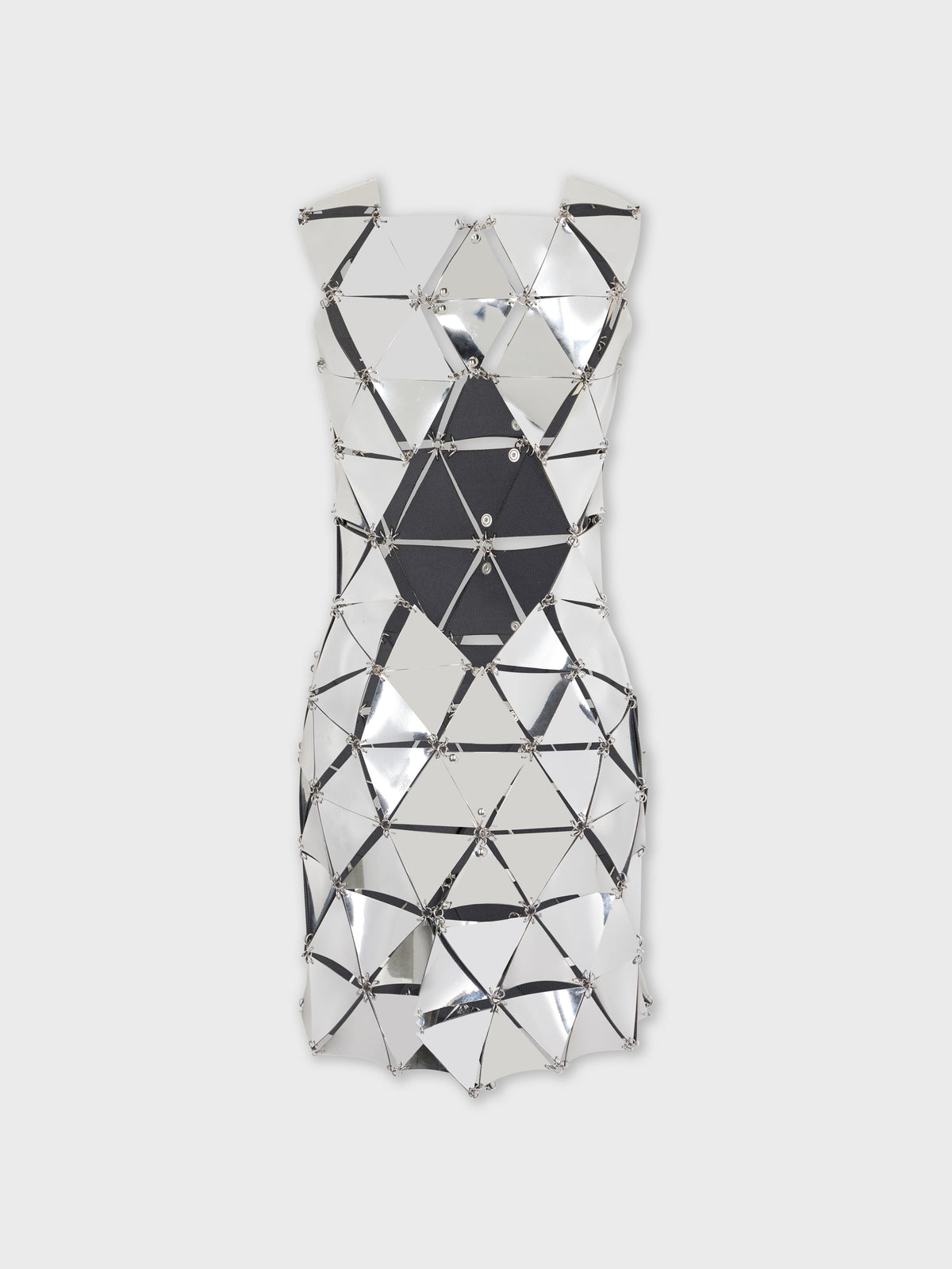 SILVER SHORT DRESS IN ASSEMBLY