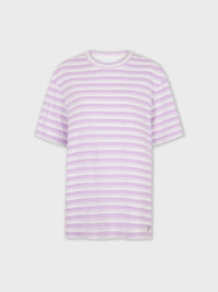 PURPLE OVERSIZED TEE-SHIRT IN COTTON JERSEY