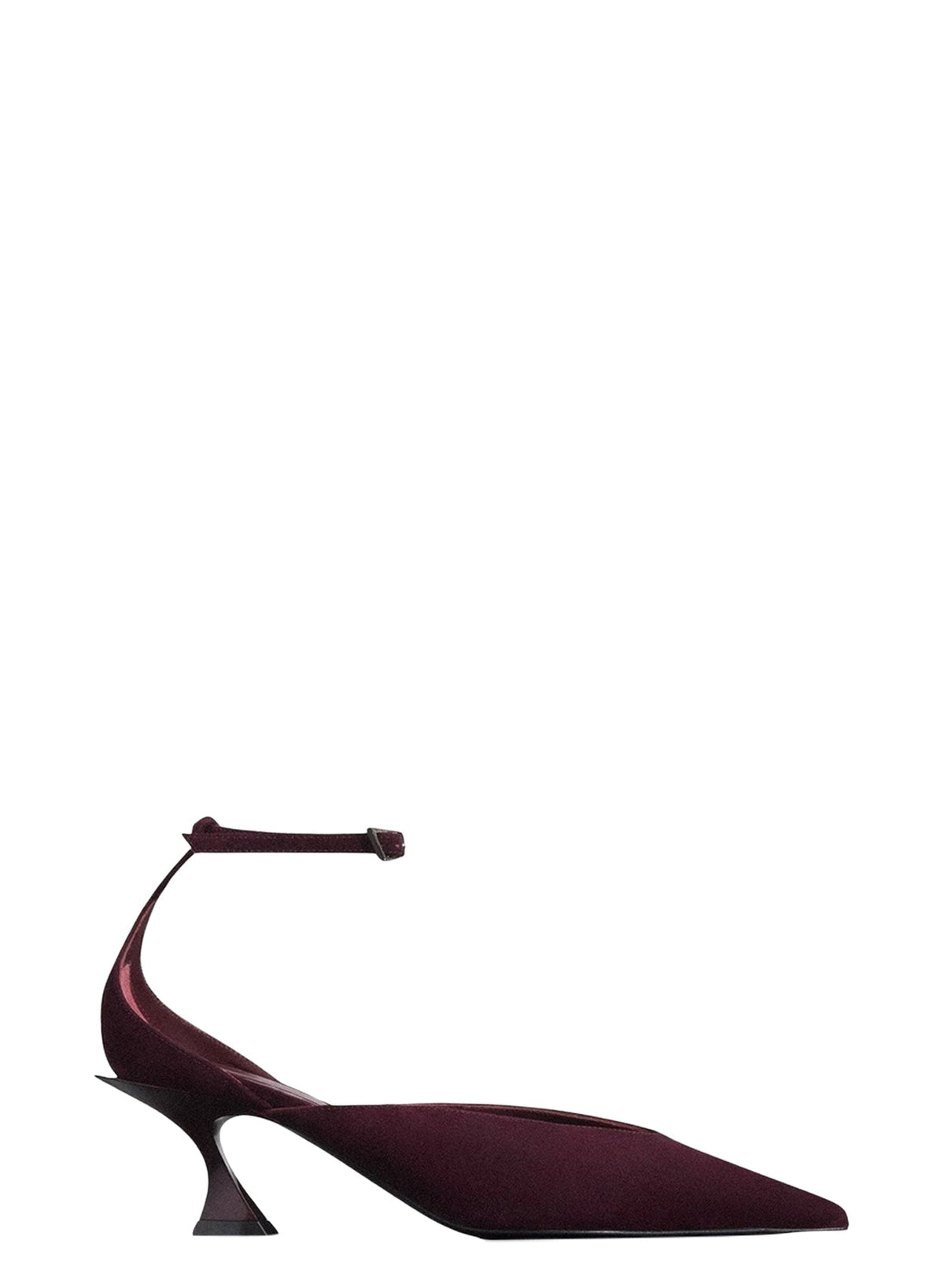BORDEAUX // burgundy leather strappy fang 55 mules