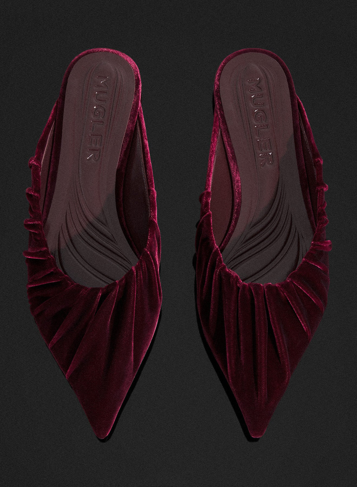 BORDEAUX // burgundy draped Fang flats