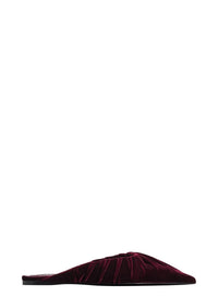 BORDEAUX // burgundy draped Fang flats