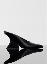 Mules à talons curved  - Black