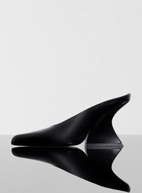 Mules à talons curved  - Black