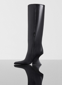 Cuissardes à talons curved - Black