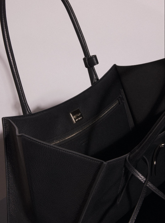 Sac Fang en cuir grainé - Black
