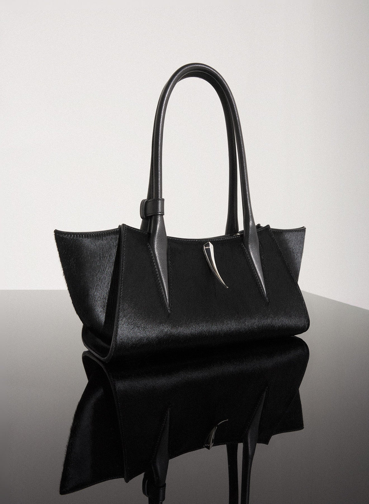 Petit sac Fang en cuir - Black