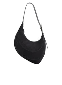Sac Crescent à bandoulière en daim - Black