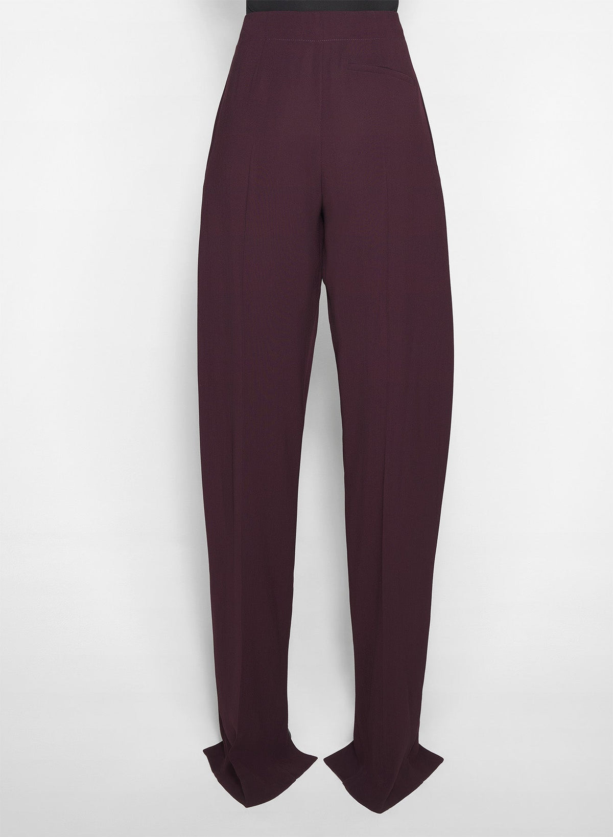 DARK PLUM // burgundy pierced loose tailored trousers