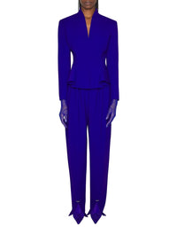 ULTRABLUE // blue pierced loose tailored trousers