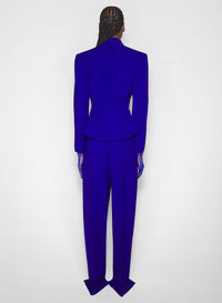 ULTRABLUE // blue pierced loose tailored trousers