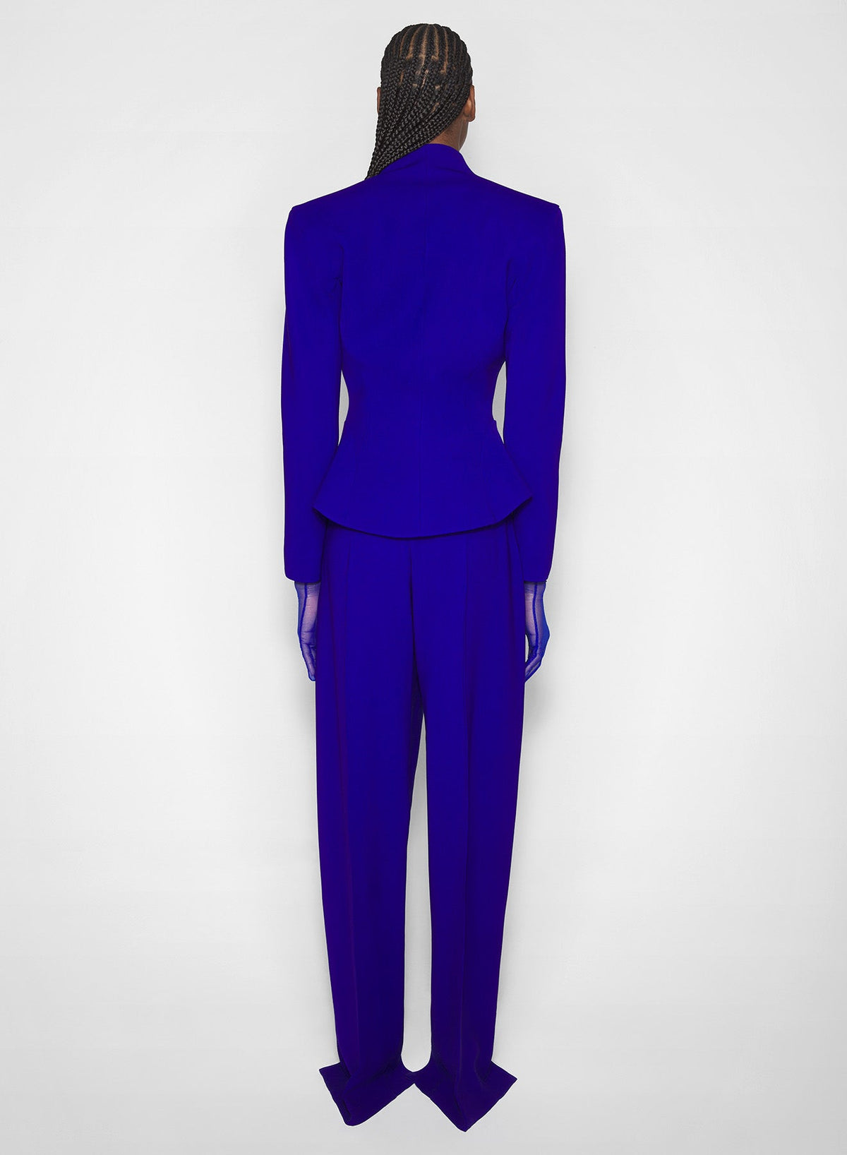 ULTRABLUE // blue pierced loose tailored trousers
