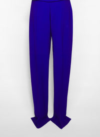 ULTRABLUE // blue pierced loose tailored trousers