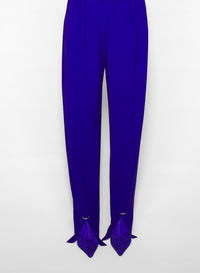 ULTRABLUE // blue pierced loose tailored trousers