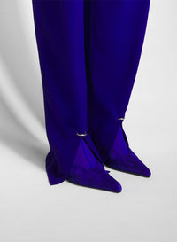 ULTRABLUE // blue pierced loose tailored trousers