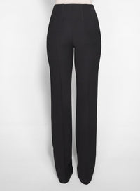 BLACK // black straight boned pants