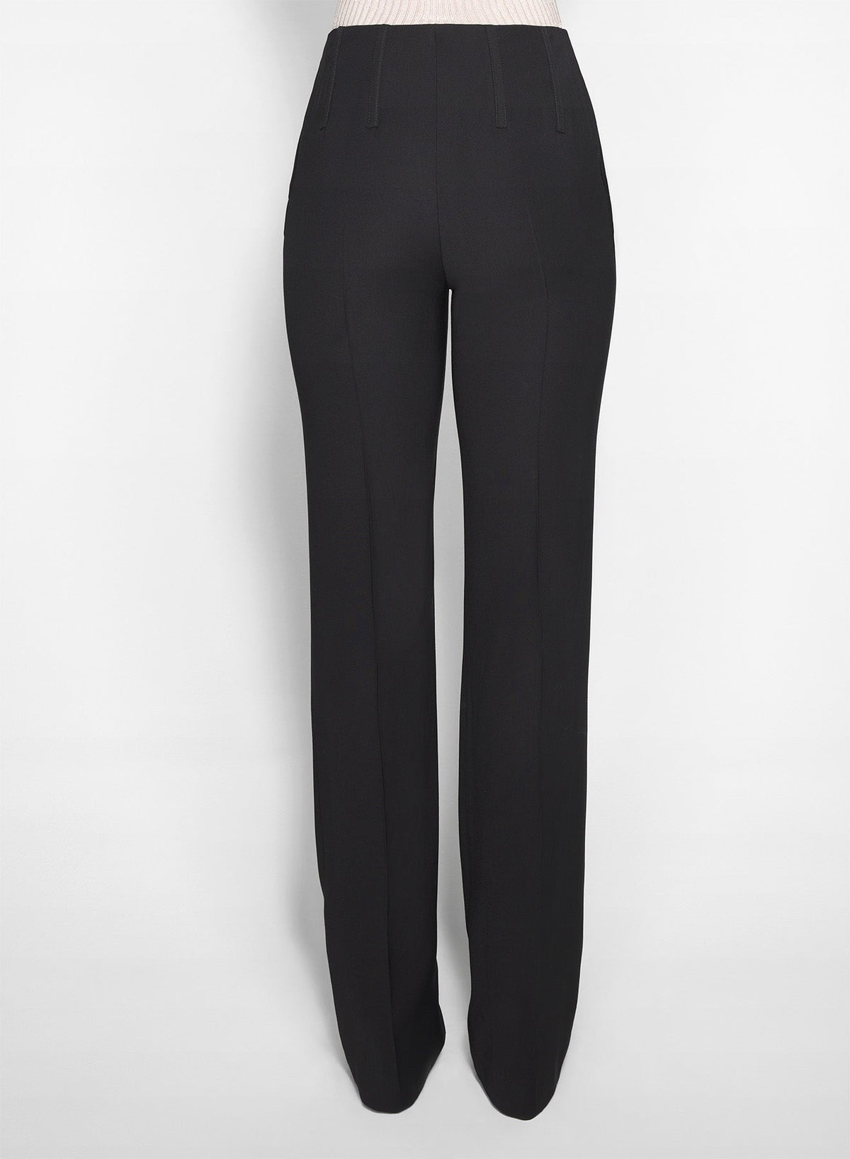 BLACK // black straight boned pants
