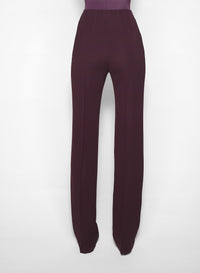 DARK PLUM // burgundy straight boned pants