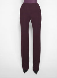 DARK PLUM // burgundy straight boned pants