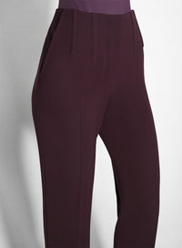 DARK PLUM // burgundy straight boned pants