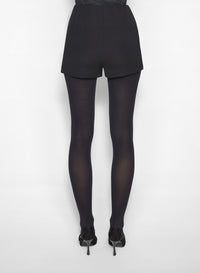BLACK // black tailored boned shorts