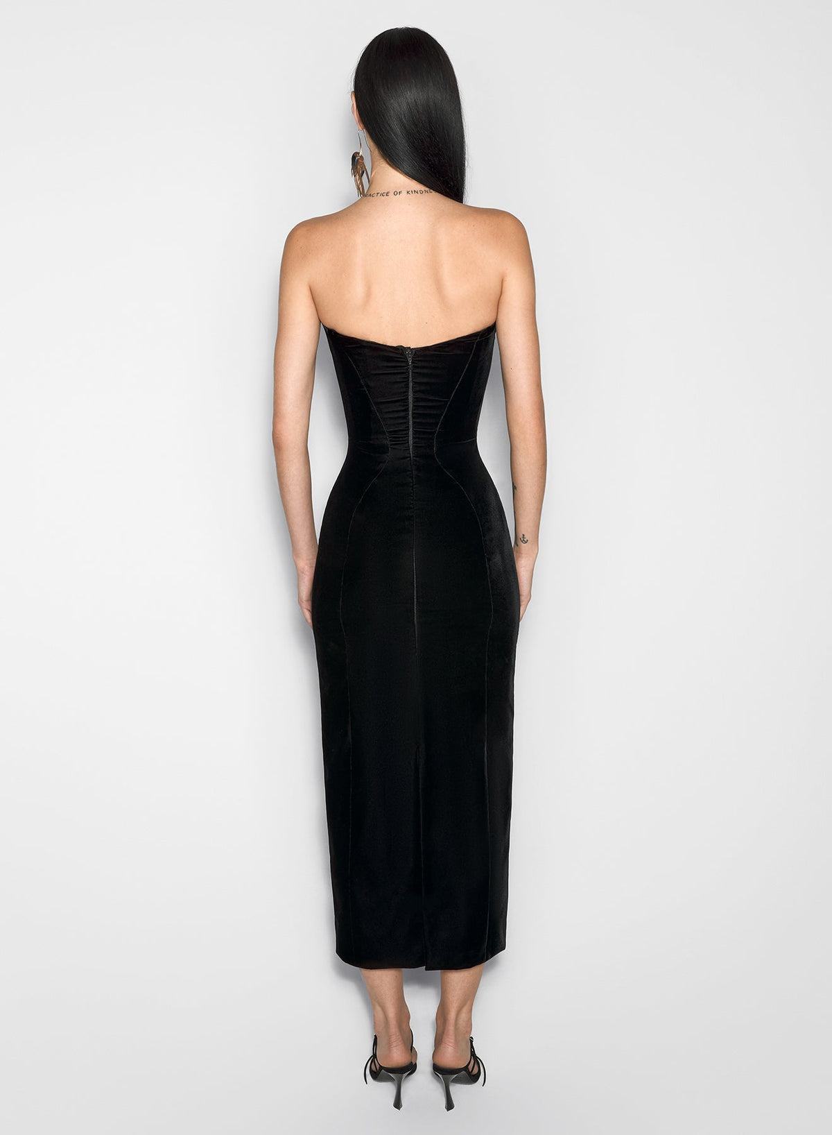 BLACK // black signature strapless velvet gown