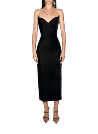 BLACK // black signature strapless velvet gown