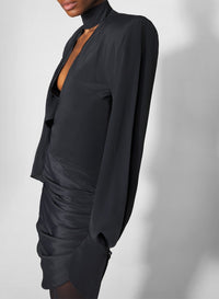 Draped scarf dress - Black