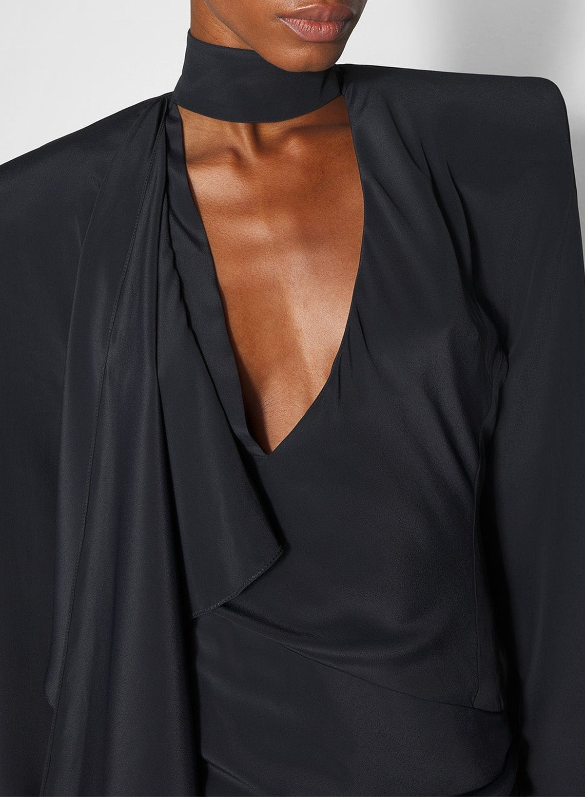 Draped scarf dress - Black