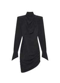 Robe-foulard drapée - Black