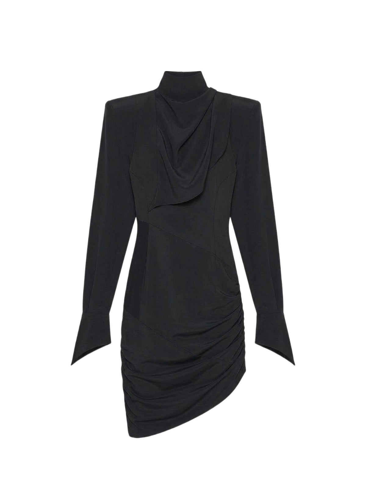 Robe-foulard drapée - Black