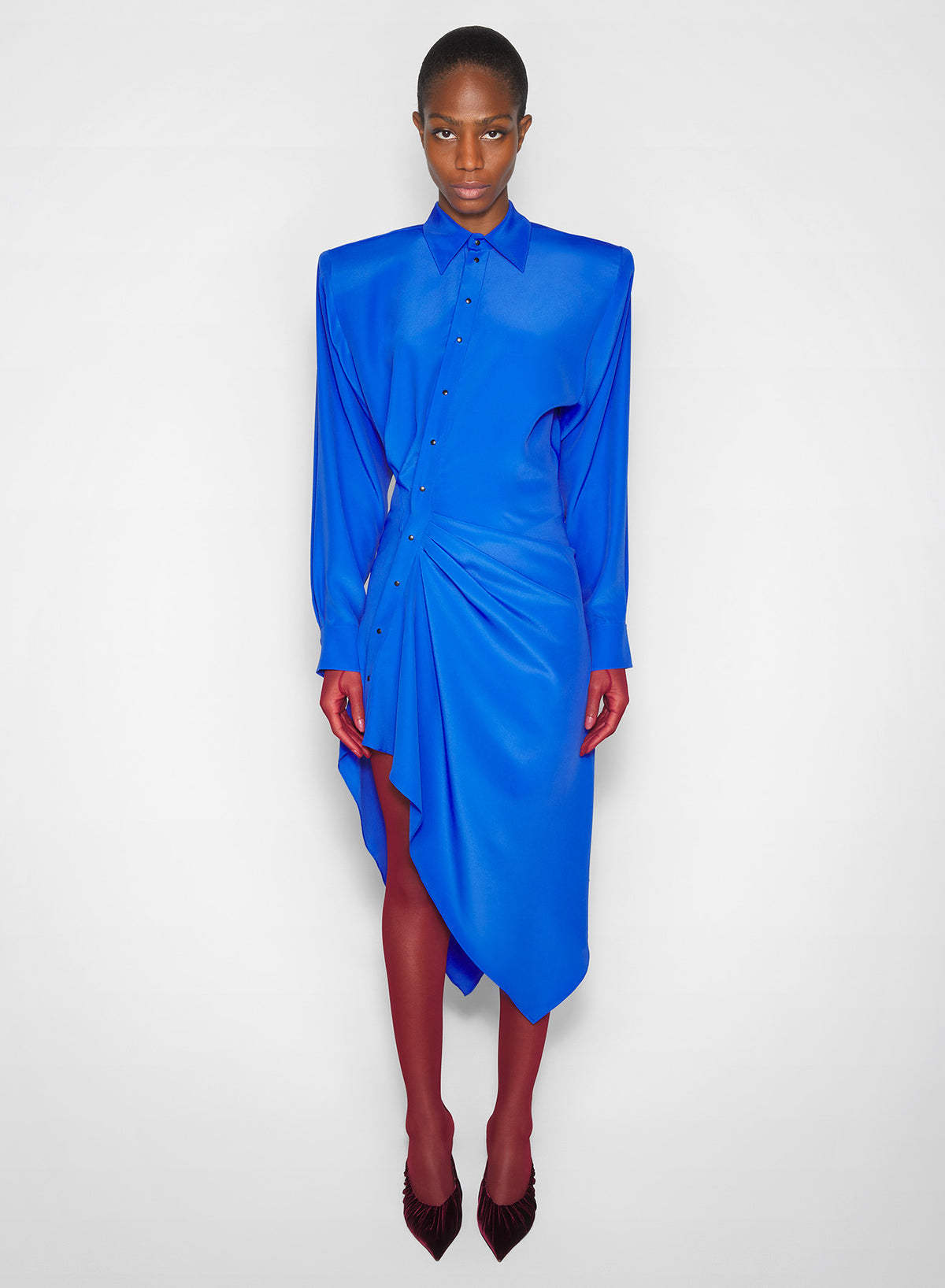 Robe-chemise asymétrique - Mediterranean Blue
