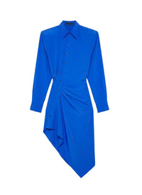 Asymmetrical shirt dress - Mediterranean Blue