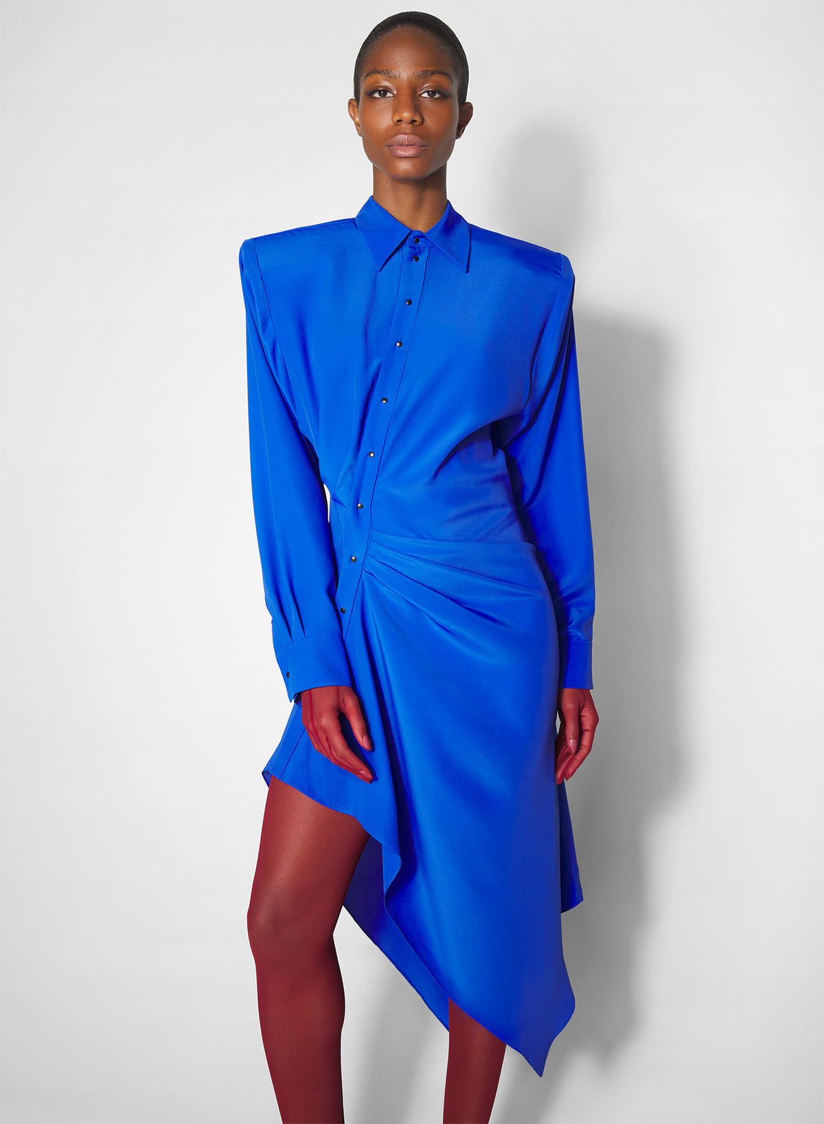 Robe-chemise asymétrique - Mediterranean Blue
