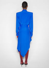 Robe-chemise asymétrique - Mediterranean Blue