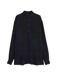 BLACK // black pierced shirt