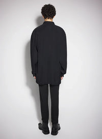 BLACK // black pierced shirt