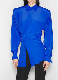 Chemise asymétrique - Mediterranean Blue