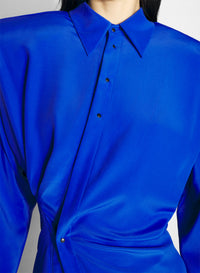 Chemise asymétrique - Mediterranean Blue