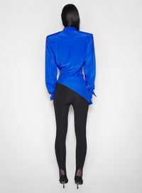 Chemise asymétrique - Mediterranean Blue
