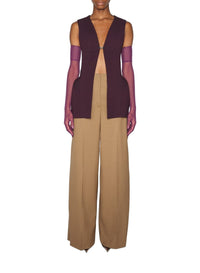DARK PLUM // burgundy corseted pierced vest