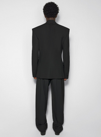 Veste cintrée sans col - Black