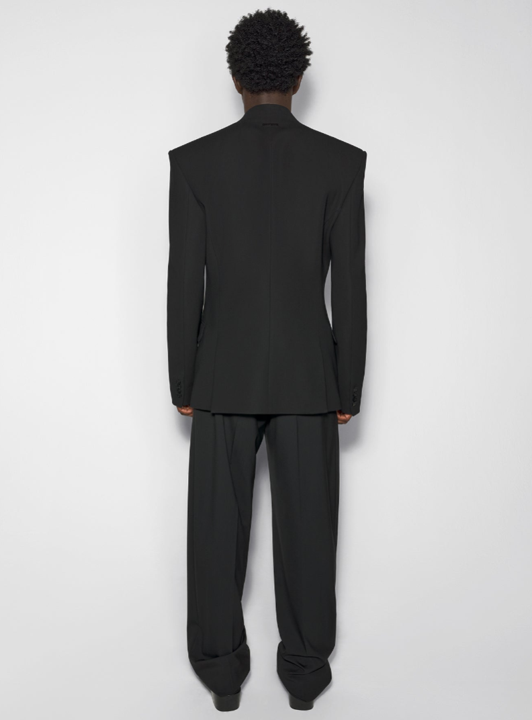 Veste cintrée sans col - Black