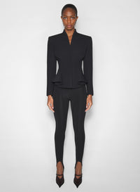 Veste évasée en laine - Black