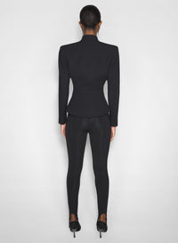 Veste évasée en laine - Black