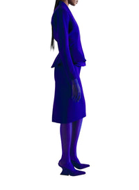 ULTRABLUE // blue flared wool jacket