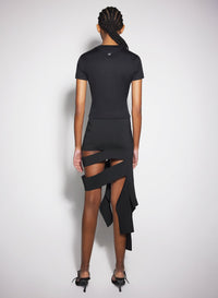 BLACK // black bandage knit skirt