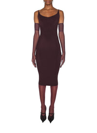 DARK BURGUNDY // burgundy sculpting knit dress